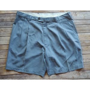 Mens Como Sport by Cobra Golf Pleated Powder Blue Silk Blend Shorts Size 40 A15